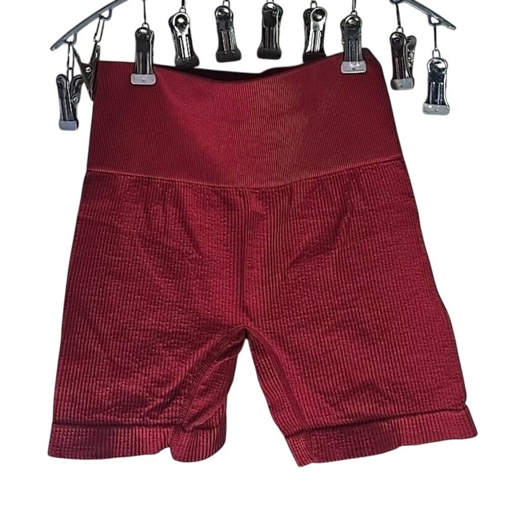 Colsie Pajama Bike Athletic Shorts Womens Small Maroon Sleep Cozy Athleisure